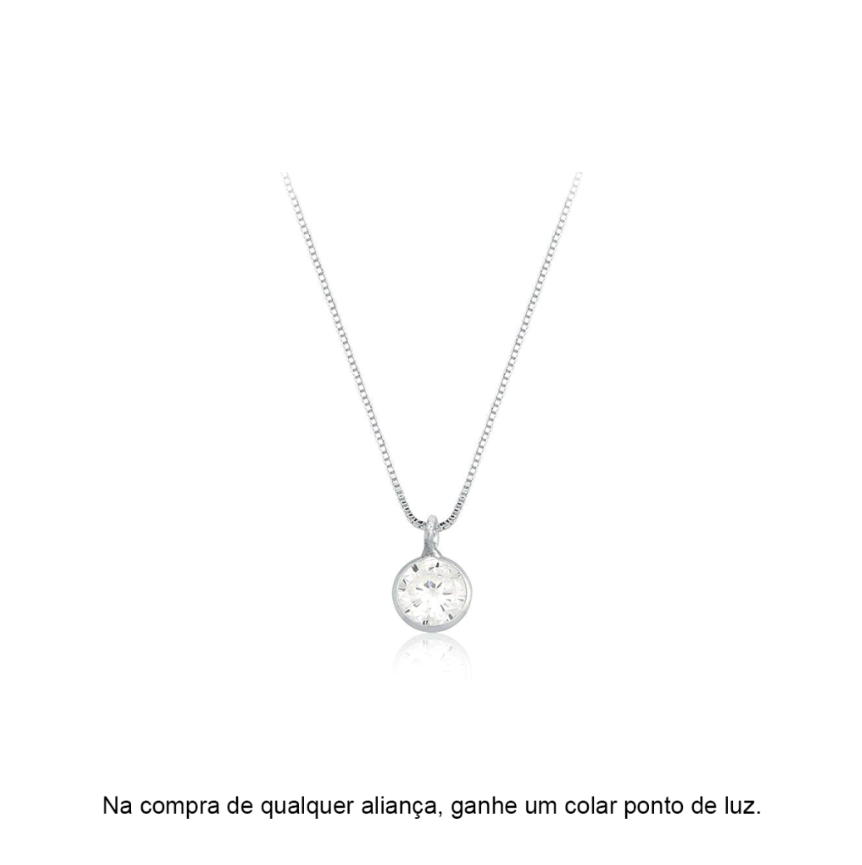 Aliança África + Brinde Exclusivo: Anel Solitário, Foto Polaroide e Colar Ponto de luz