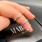 Aliança Eterna Violeta + Brinde Exclusivo: Anel Solitário, Foto Polaroide e Colar Ponto de luz